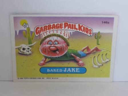 146a Baked JAKE 1986 Topps Garbage Pail Kids Card